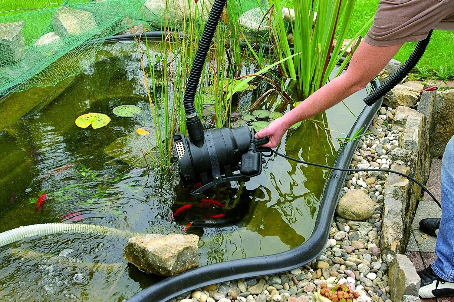 Schmutzwasser Tauchpumpe dauerlauffest, DTX 7500 T inkl. Trägersystem , bis 7.500 l/h Fördermenge - 4