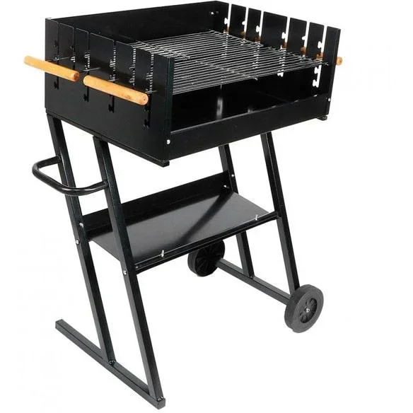 Vargan Holzkohlegrill - Grillfläche 76 x 34 cm - Grillrost höhenverstellbar - 0