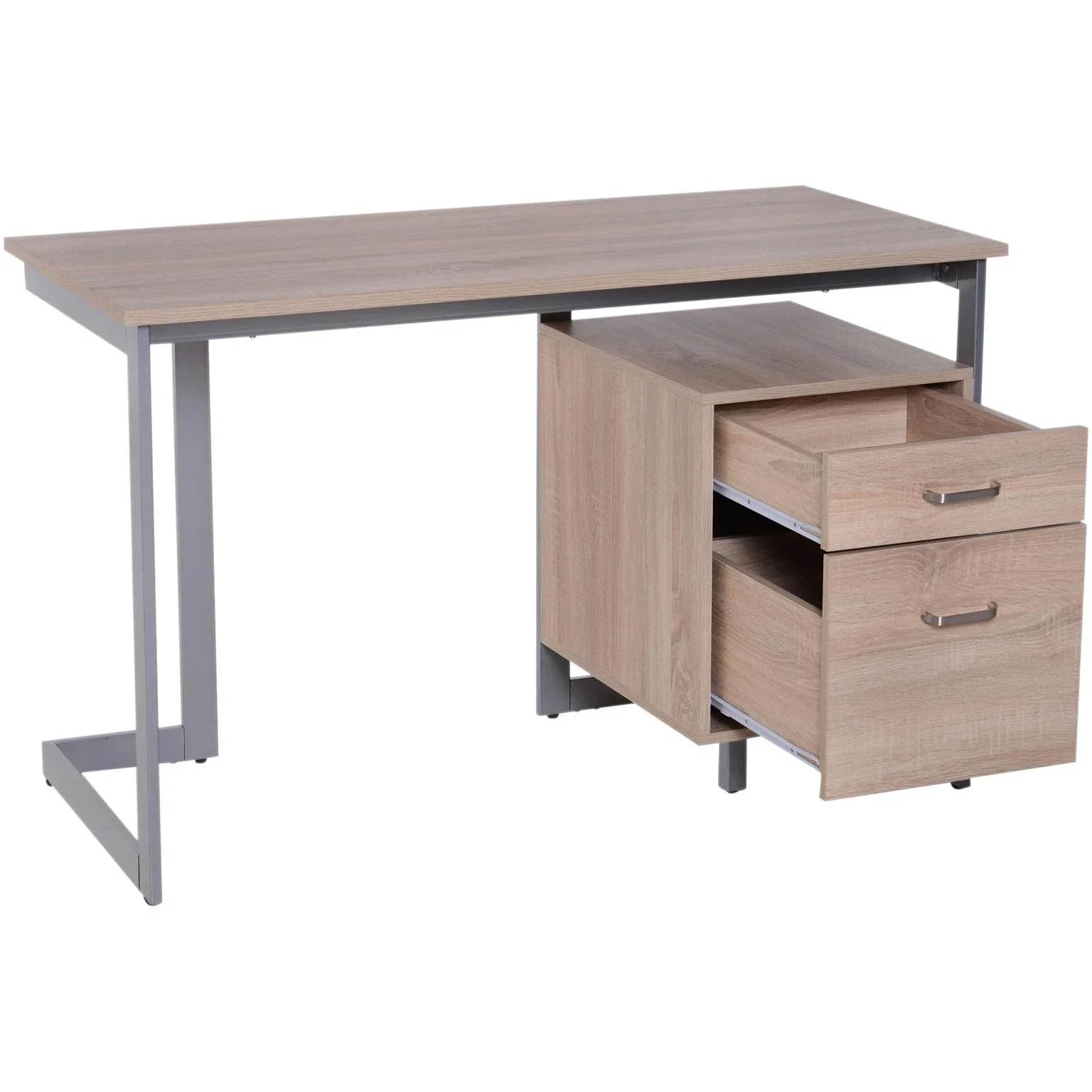 Computertisch PC-Tisch Schreibtisch Arbeitstisch Bürotisch 2 x Schublade 120 x 58 x 76 cm - 3