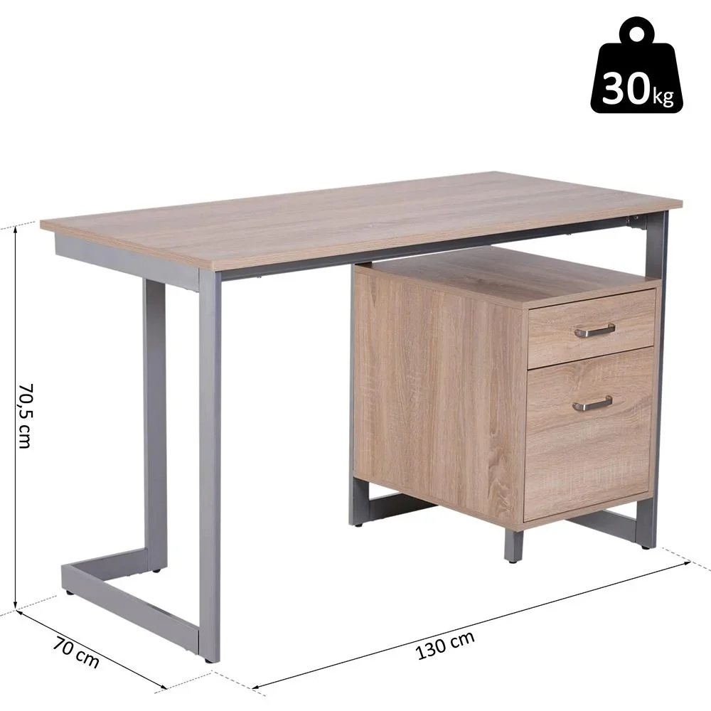 Computertisch PC-Tisch Schreibtisch Arbeitstisch Bürotisch 2 x Schublade 120 x 58 x 76 cm - 6