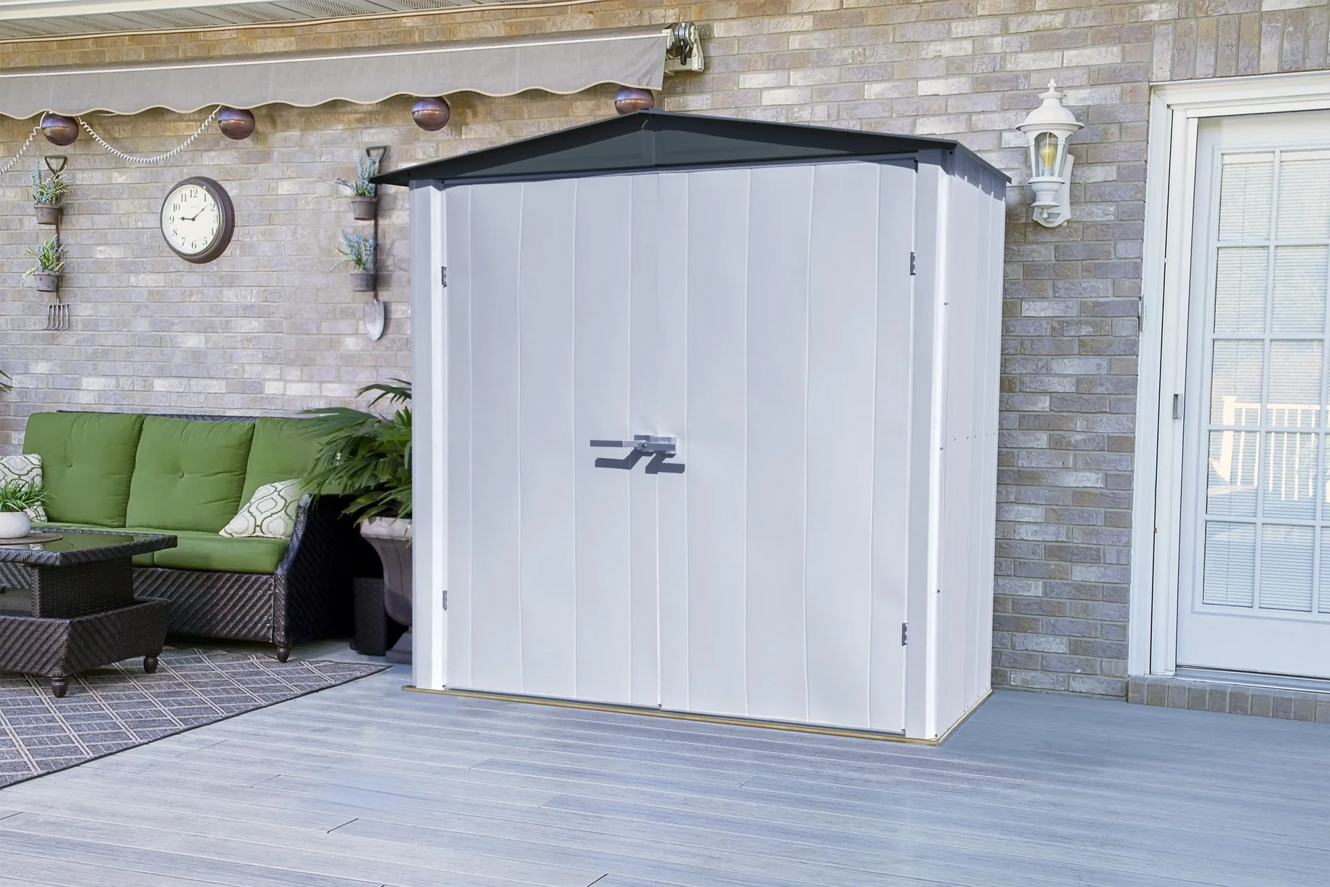 Geräteschrank 6x3 lichtgrau/anthrazit 1,91 x 1 x 2,00 m - 4