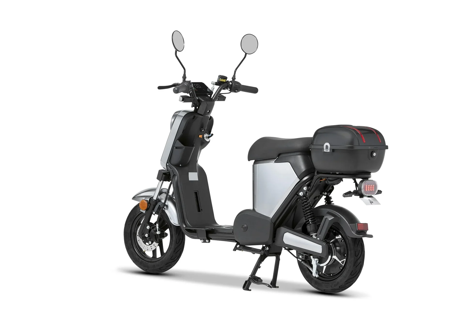 E-Roller "Messina" 45 km/h silber - Sparsam - Effizient dank hochwertigem Radnabenmotor und Lithium-Akku - 1