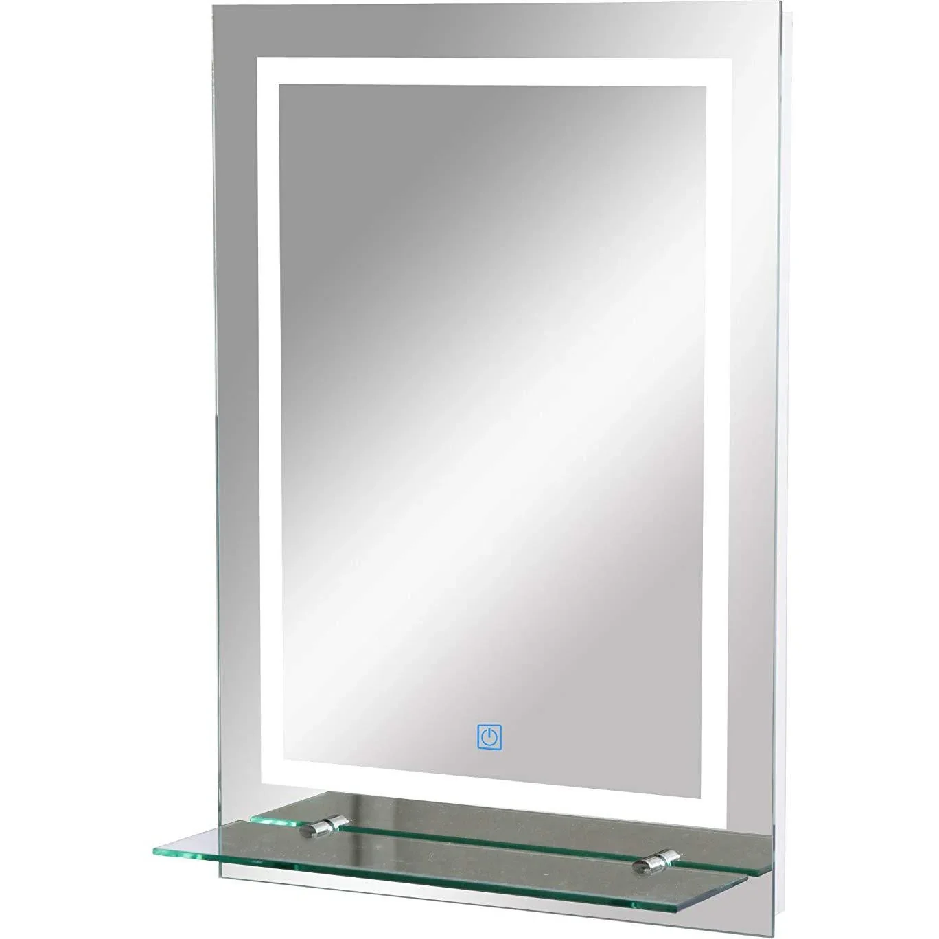 kleankin® LED Badspiegel Badezimmerspiegel Glas-Ablage 38W 70x50cm - 4