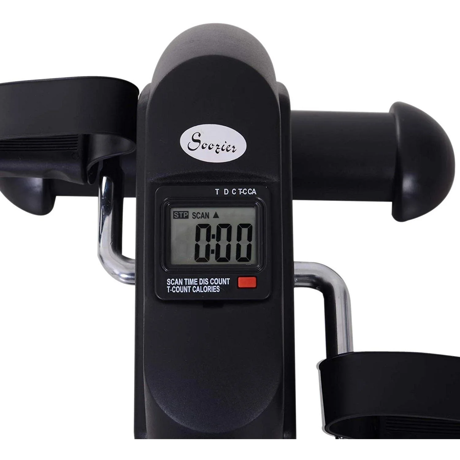Heimtrainer Mini Bike Pedaltrainer Trainingsrad Fahrradgerät mit LCD-Display Metall Schwarz 39 x 40 x 31 cm - 0
