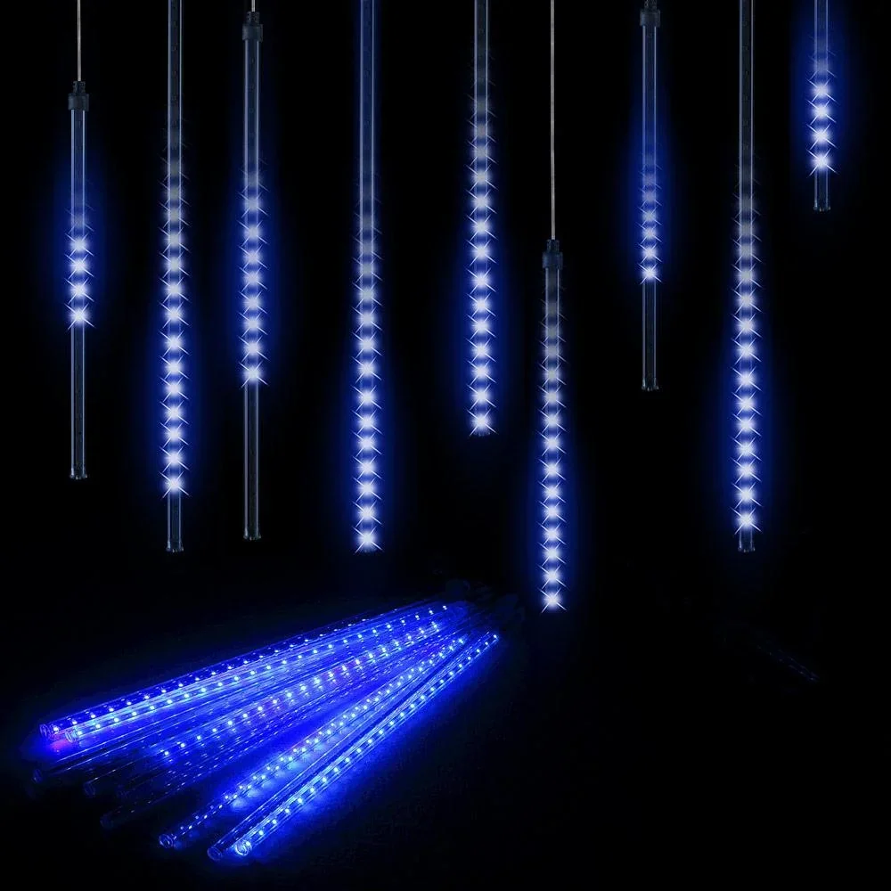 Weihnachtslichterkette für drinnen und draußen - diamantblau - 0