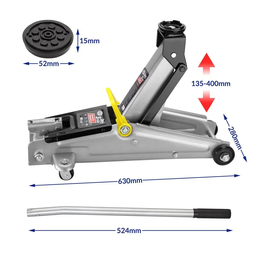 Hydraulischer Wagenheber mit 3 Tonnen Hubgewicht - 5