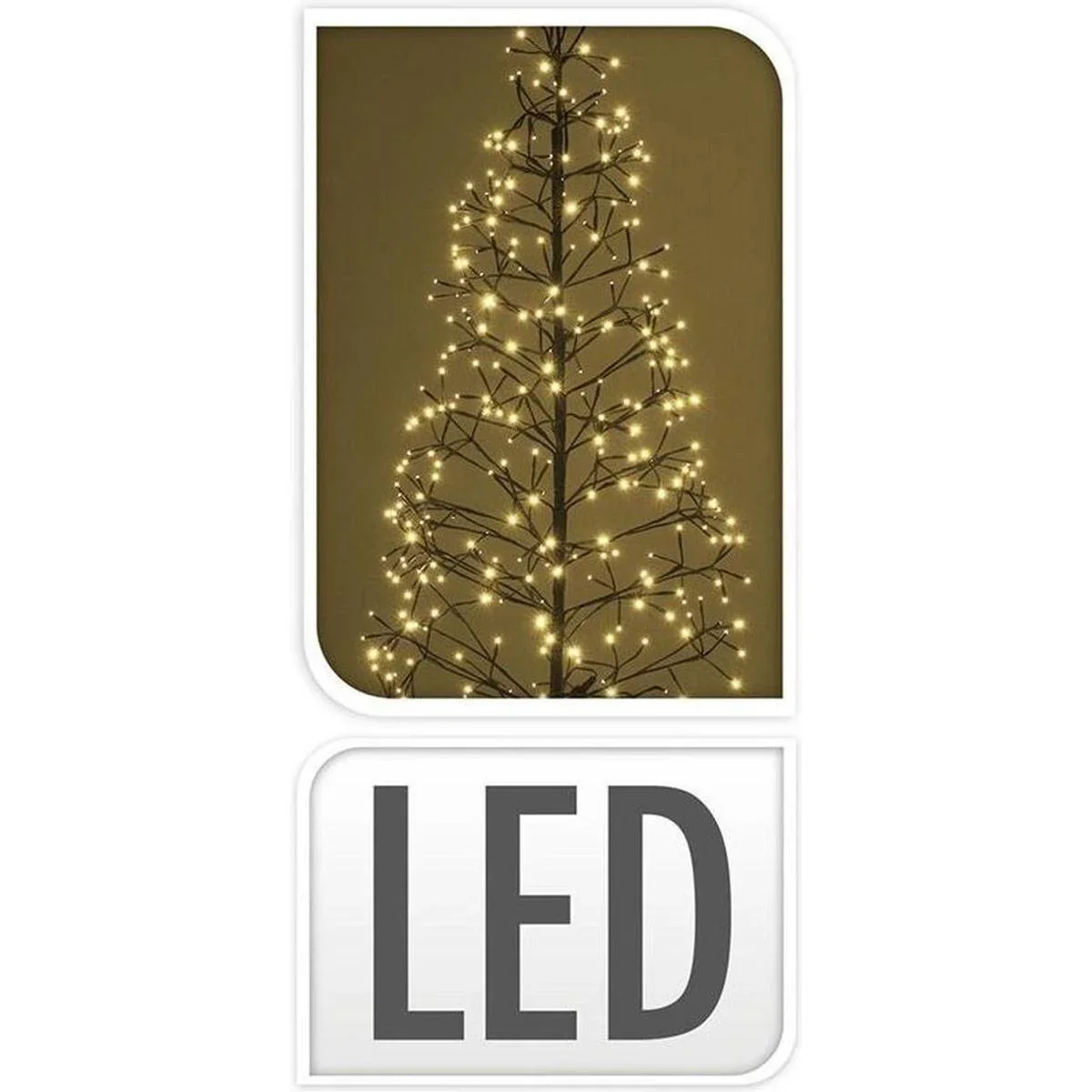 Lichterbaum 160 LED - 120 cm - Für innen UND außen - Warmweiß - 0