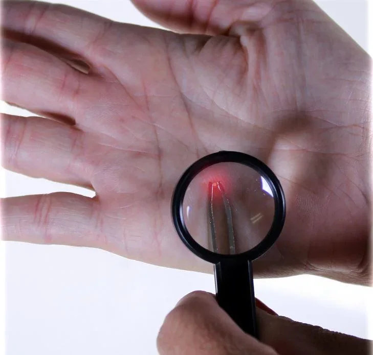 Lupenpinzette 2 in 1, 5-fache Vergrößerung - 0
