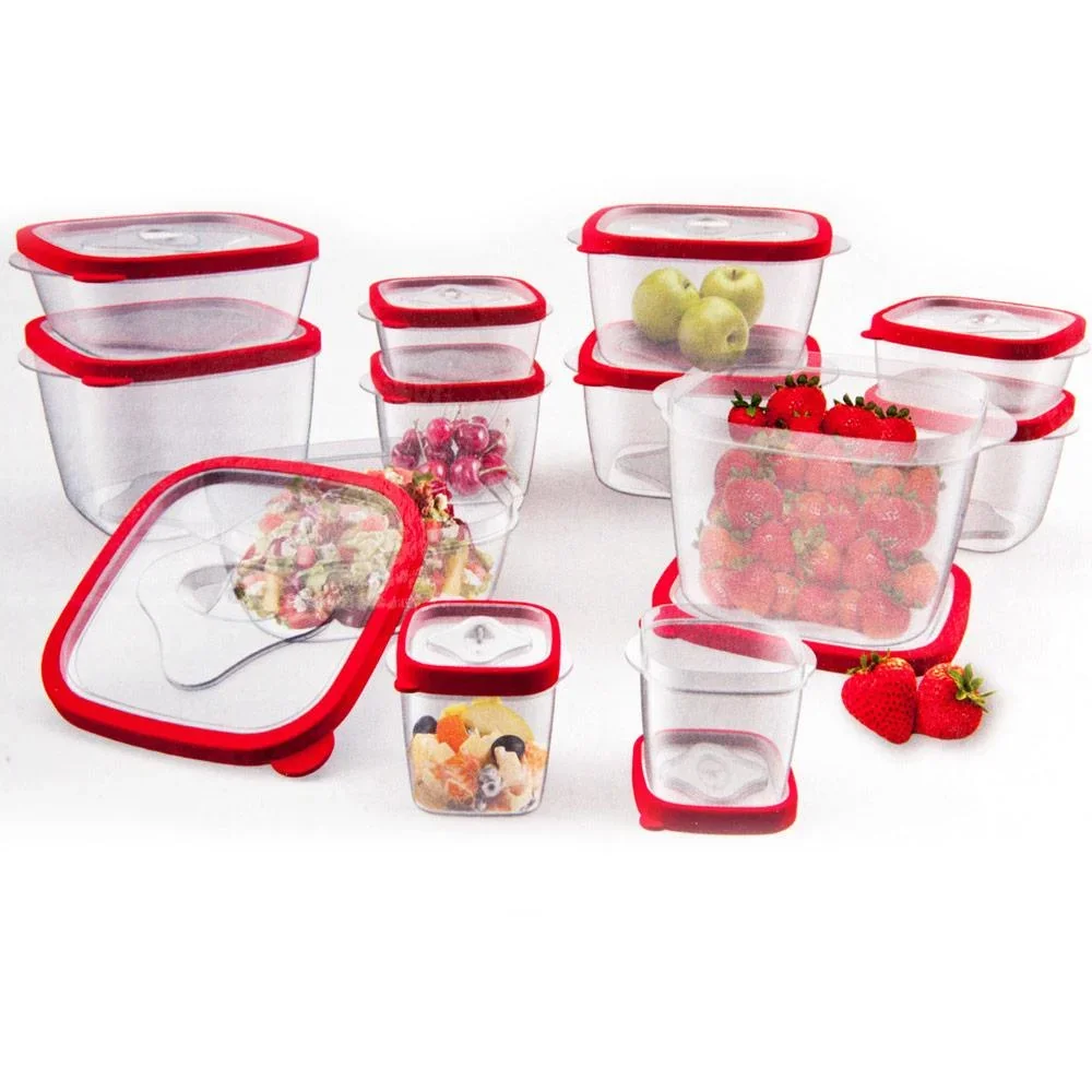 Edco Lebensmittel-Aufbewahrungsboxen 24 Stk. Rot BPA-frei - 2