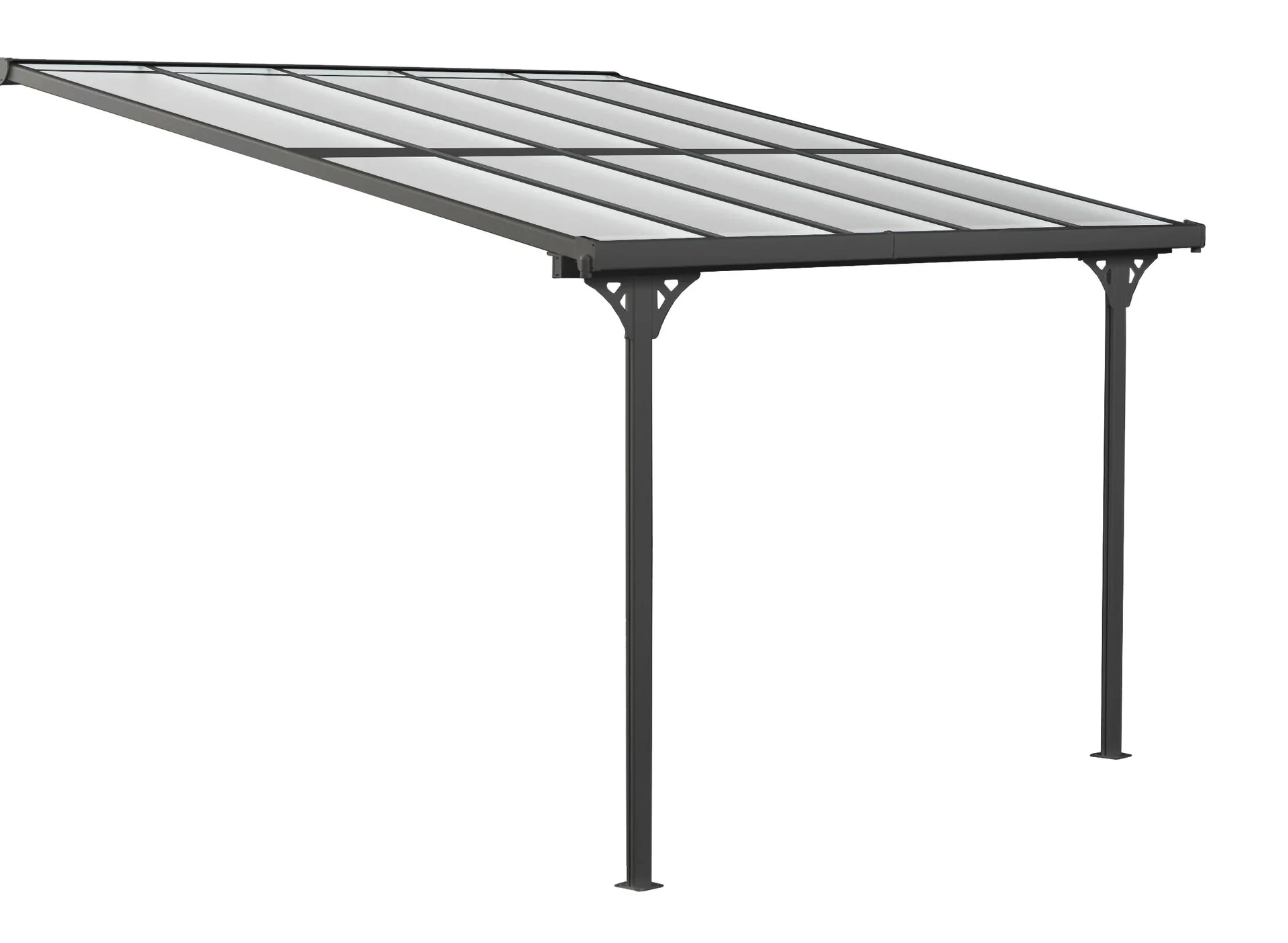 Aluminium Terrassendach schwarz 300 x 313cm - 1