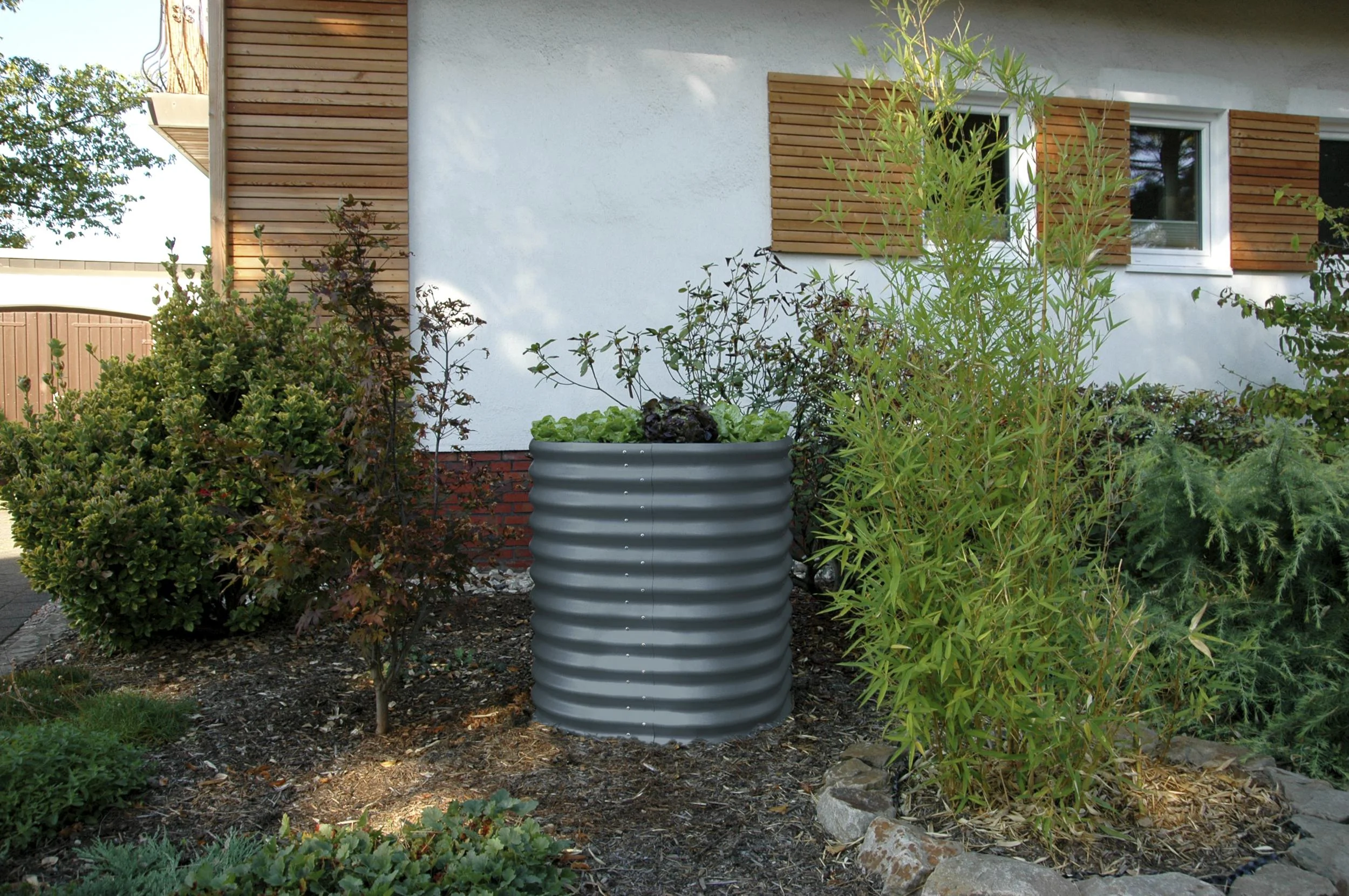 Hochbeet Terra Rund 858, Farbe granit - 1