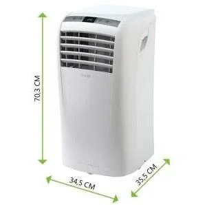 Mobiles Klimagerät mit Luftschlauch und Fensterdichtungsset - Splendid Dolceclima Compact 9 P - 9.000 BTU/h - 1