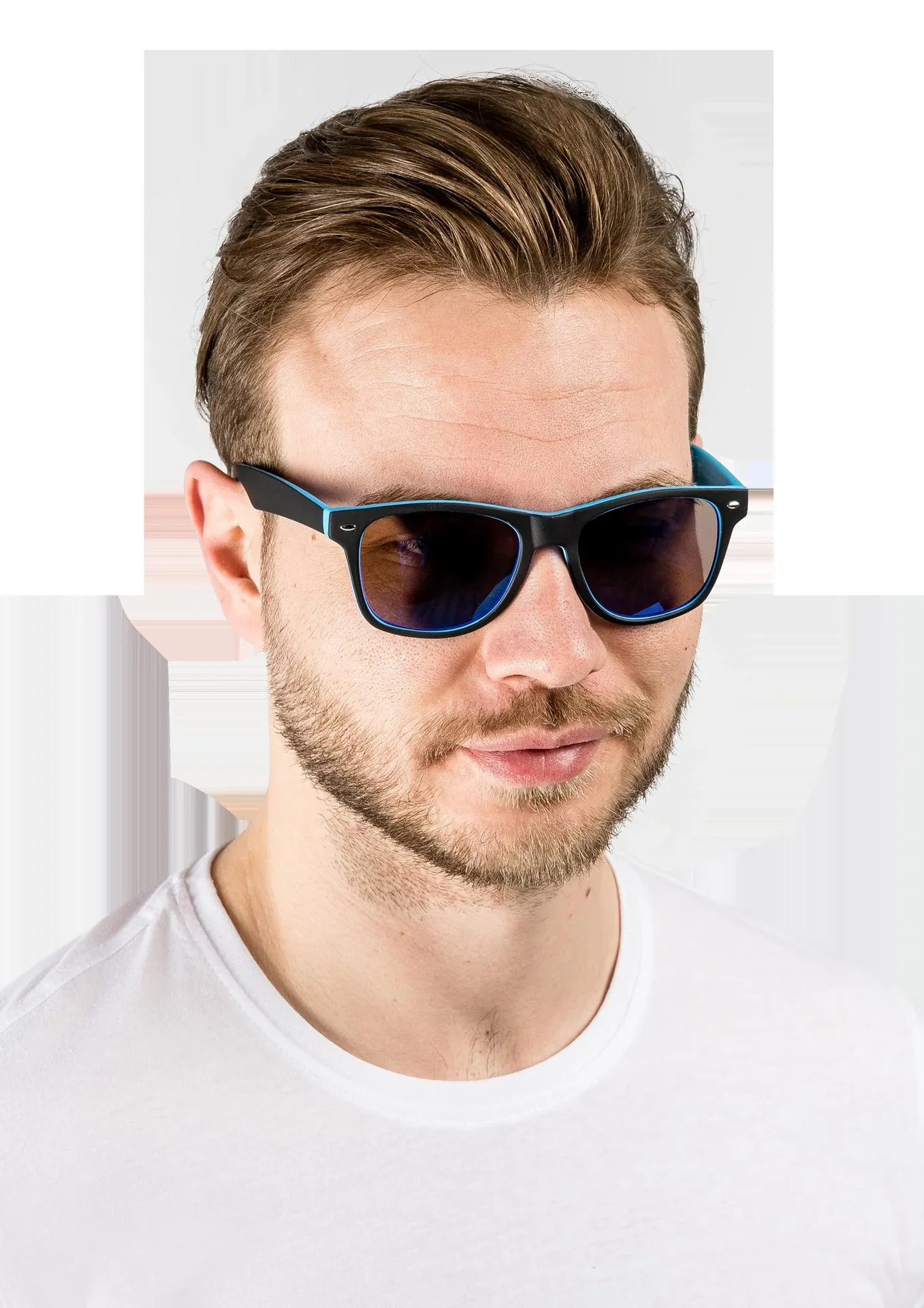 Sonnenbrillen im Doppelpack, schwarz mit grau + schwarz mit blau - 1