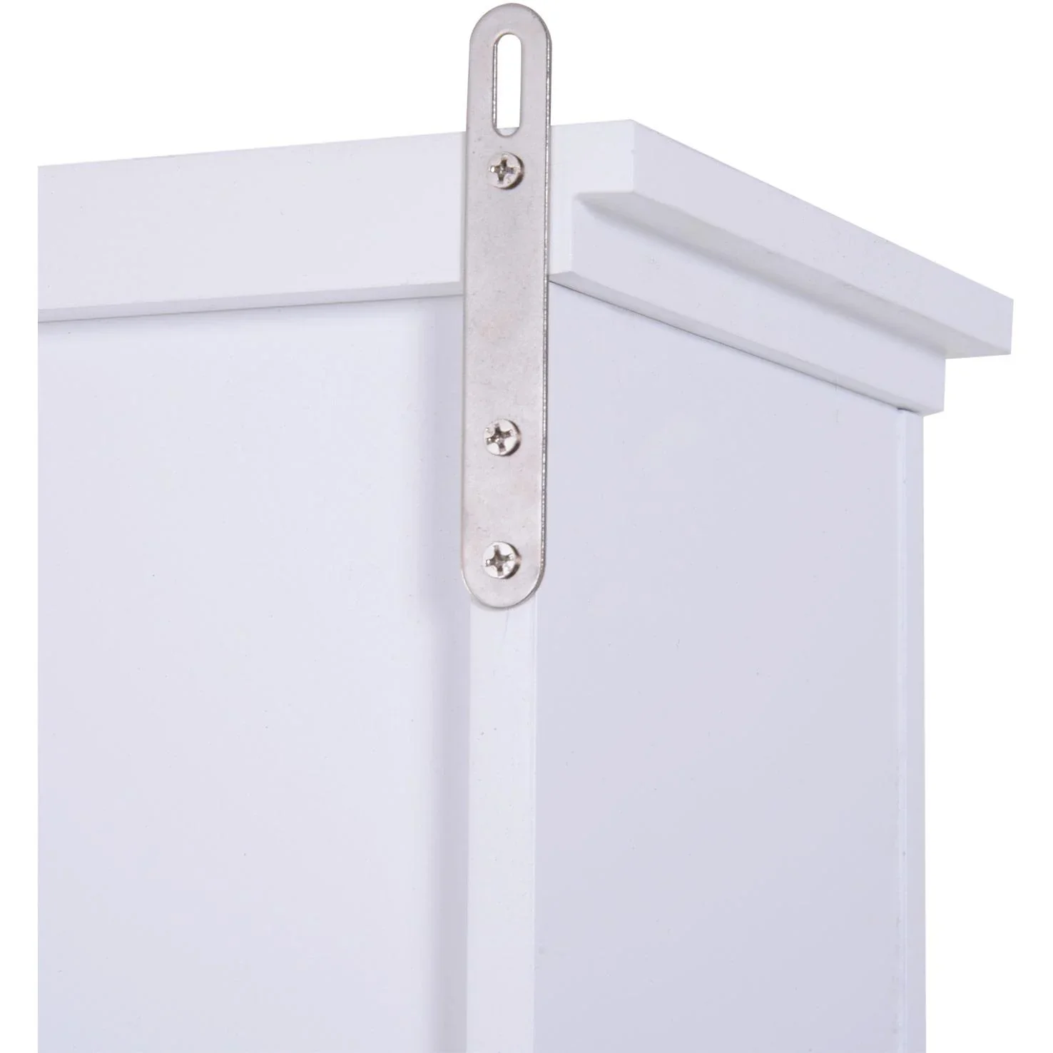 Badschrank Hochschrank Badmöbel Wandschrank Mehrzweckschrank 6 x Fach Holz Weiß 60 x 19,6 x 170,5 cm - 6