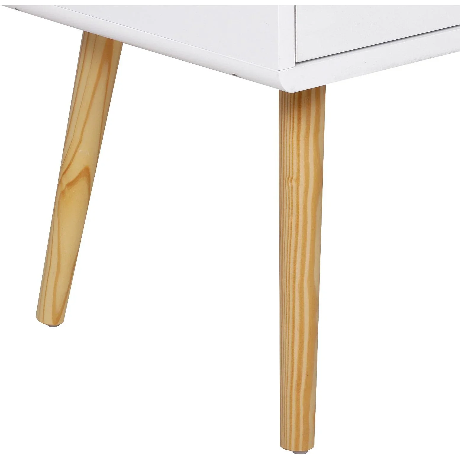 Nachttisch Schrank Nachtschrank Nachtkommode Sideboard mit 3 Schubladen Holz Weiß 73 x 40 x 81,5 cm - 1