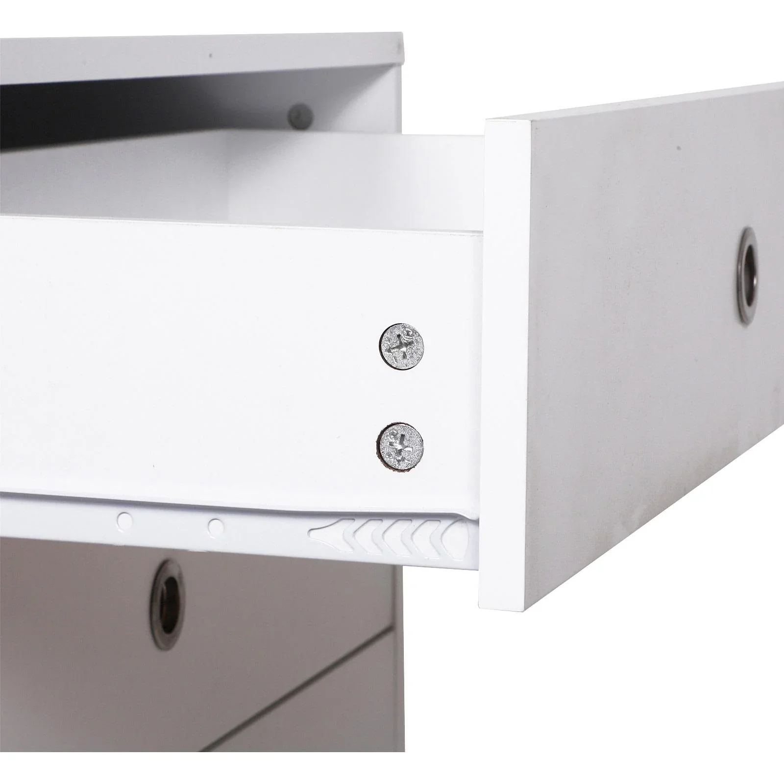 Nachttisch Schrank Nachtschrank Nachtkommode Sideboard mit 3 Schubladen Holz Weiß 73 x 40 x 81,5 cm - 3