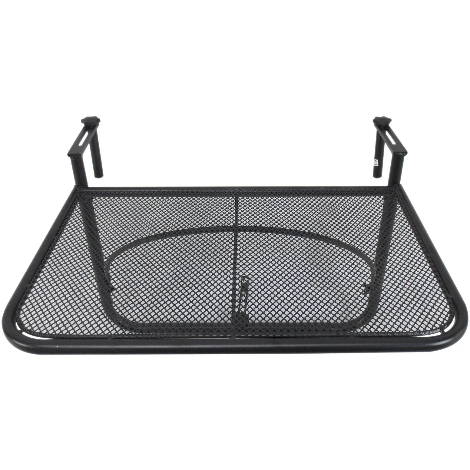 Balkonhängetisch Hängetisch höhenverstellbar viereckig Terrasse Metall Schwarz L60 x B56,5 x H45 cm - 1