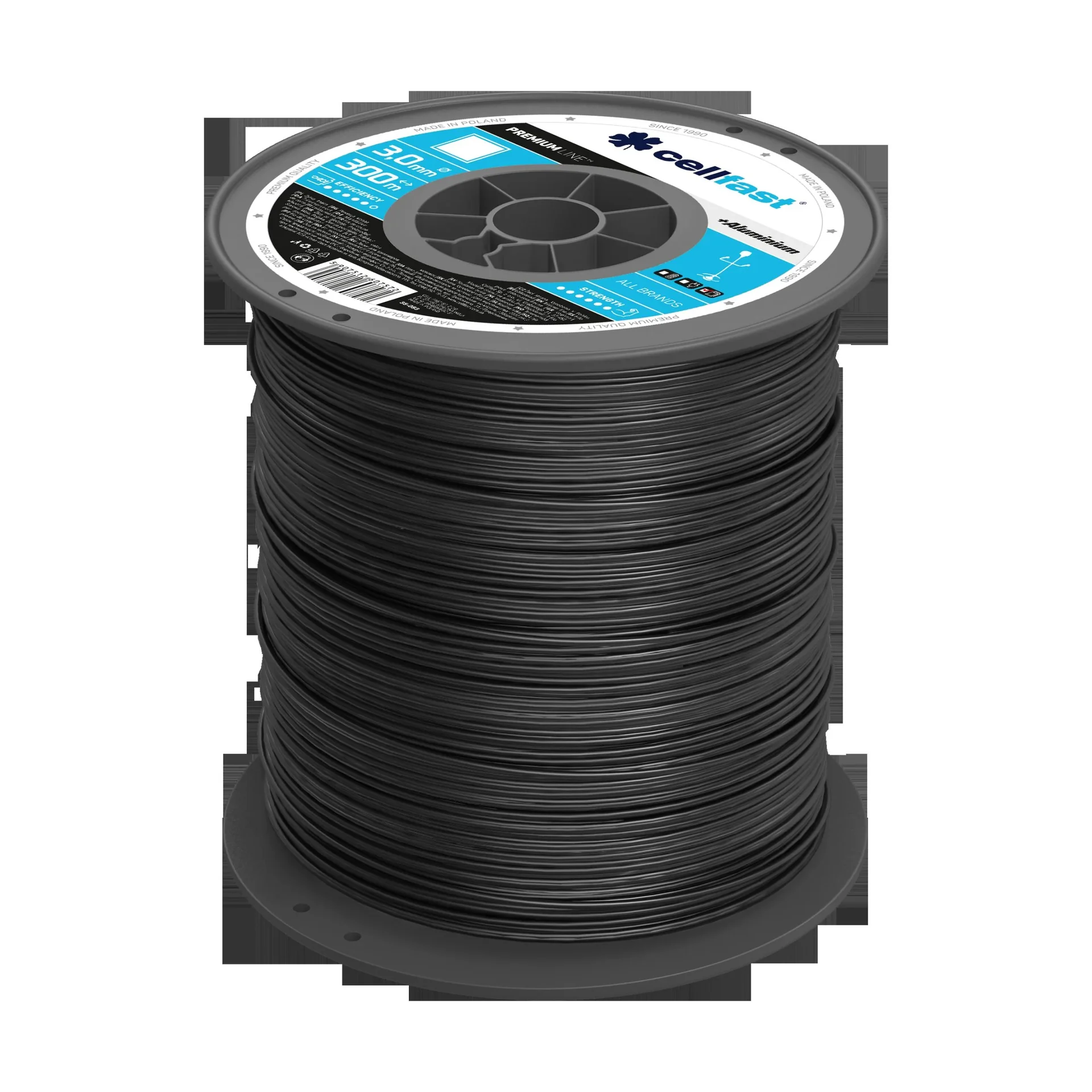 PREMIUM Mähfäden auf Spule 3,0  mm x 300 m Quadrat - 1