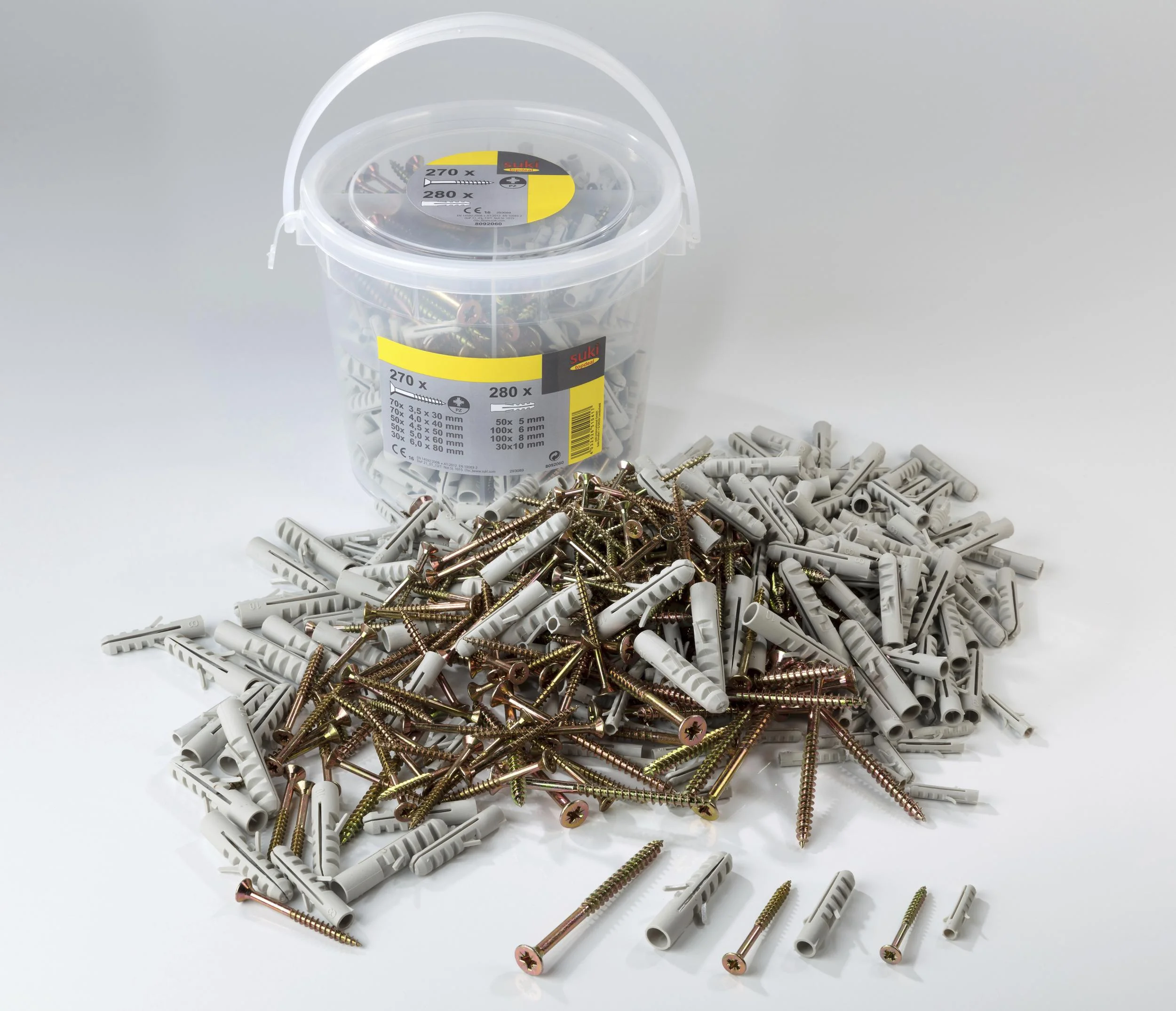 Schrauben- und Dübel Sortiment 550-teilig - 0