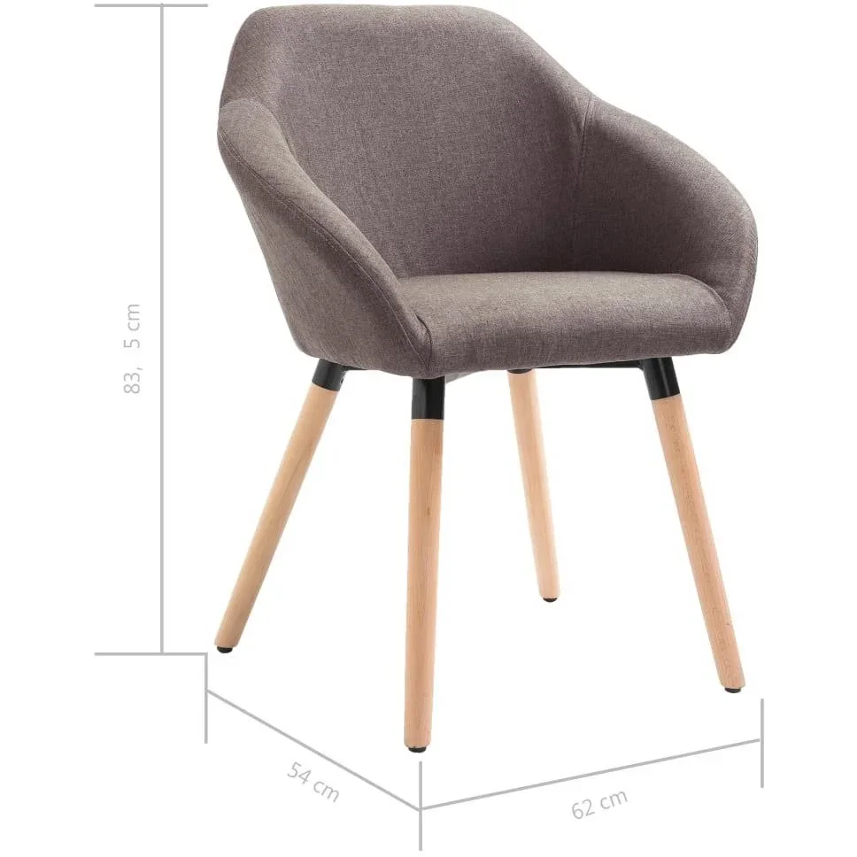 Esszimmerstühle Stoff taupe - 1