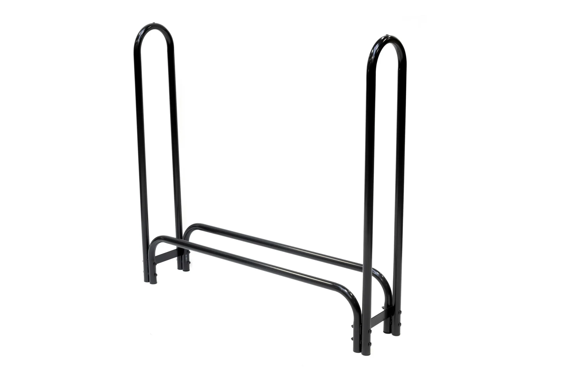 Kaminholz Kaminholzregal 126x25x118 cm Schwarz - 7