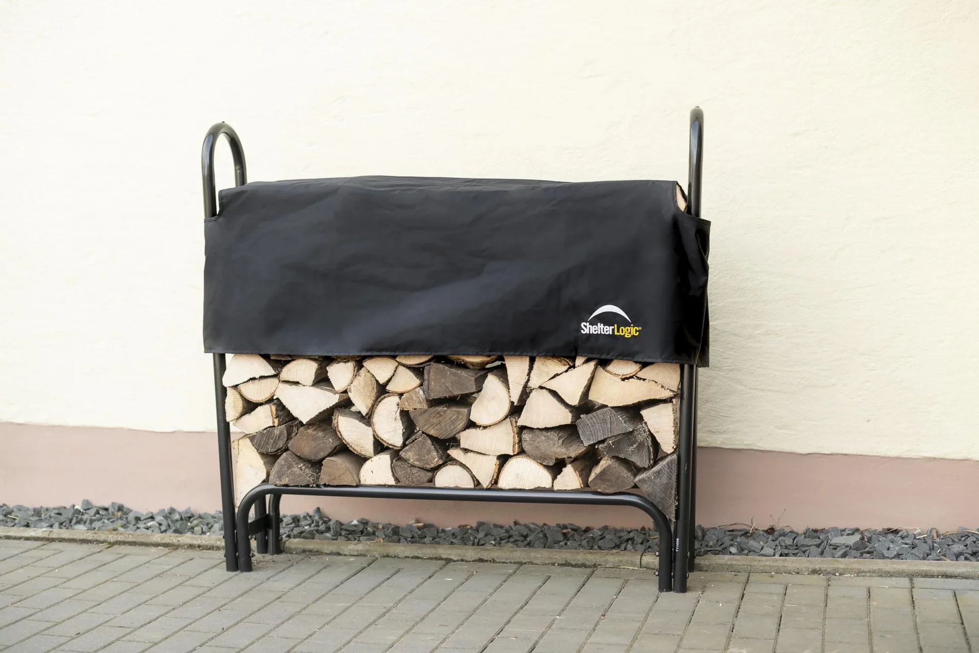 Kaminholz Kaminholzregal 126x25x118 cm Schwarz - 8