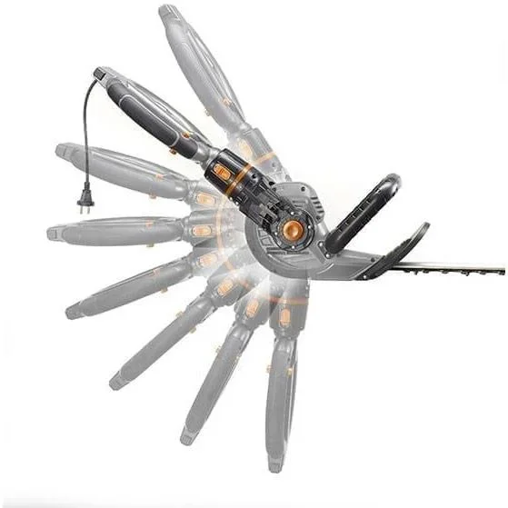 MAXXGARDEN TELESKOP-HECKENSCHERE 140° SCHWENKBARER KOPF - 180° SCHWENKGRIFF 710W - 58,5 CM - 1700 U/MIN. - 1