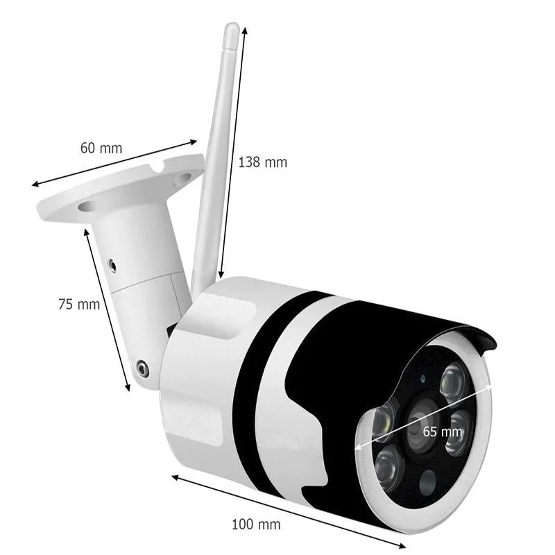 Full HD Smart WLAN IP Kamera mit spritzwassergeschütztem Metallgehäuse, Bewegungssensor, Nachtsicht - 6
