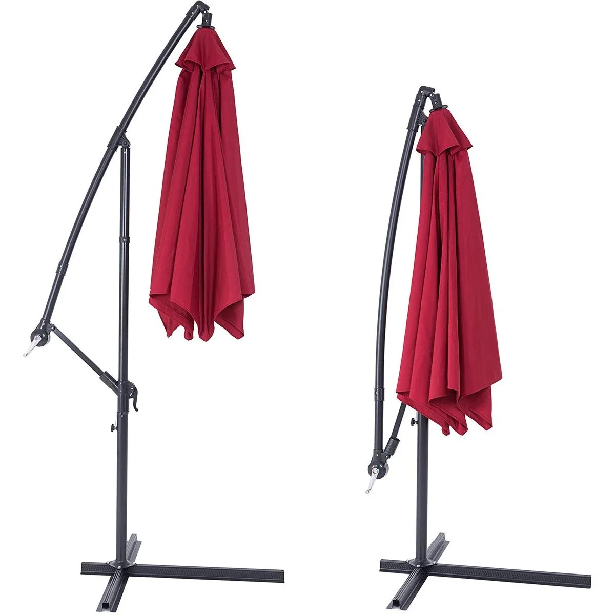 Sonnenschirm Aluminium Ø 300cm rot mit UV-Schutz 40+ - 6