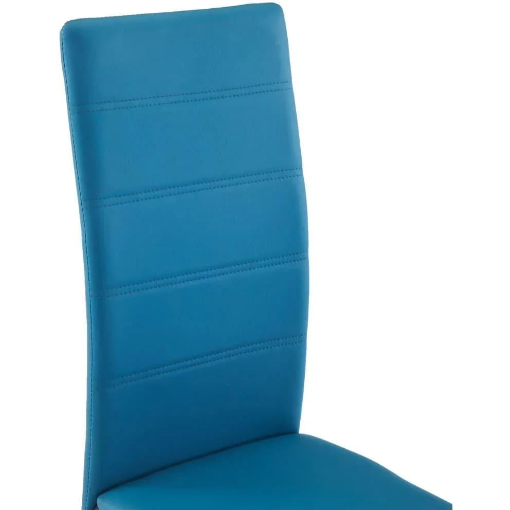 Esszimmerstühle 2-Sitzer Kunstleder blau - 1