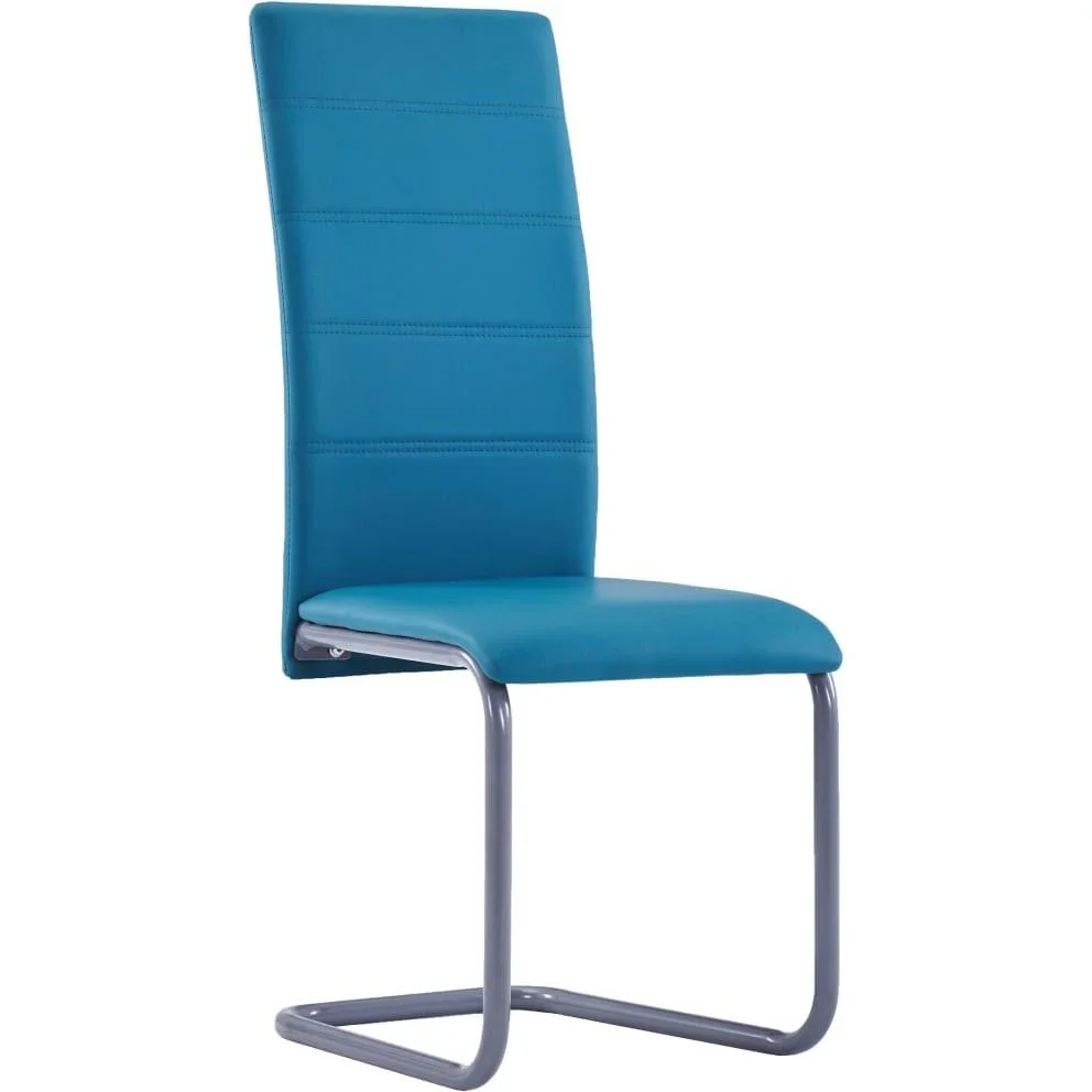 Esszimmerstühle 2-Sitzer Kunstleder blau - 2