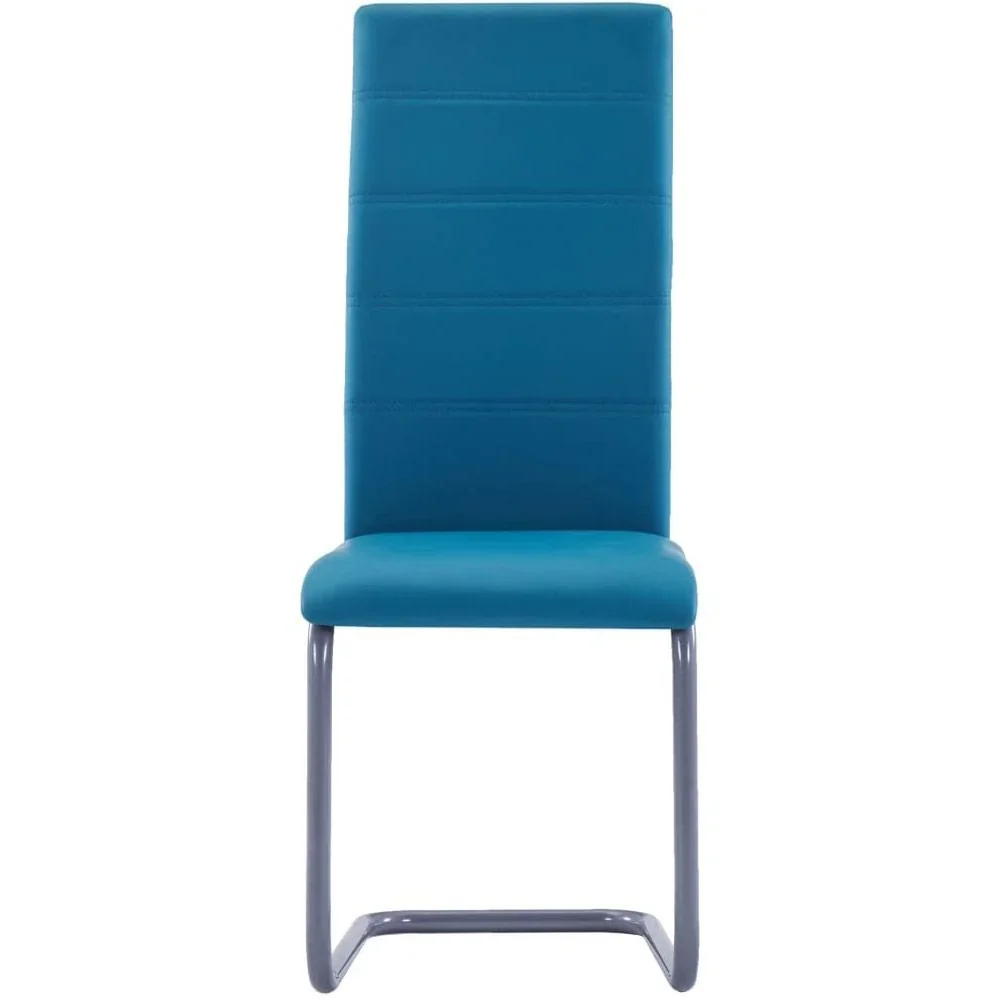 Esszimmerstühle 2-Sitzer Kunstleder blau - 3