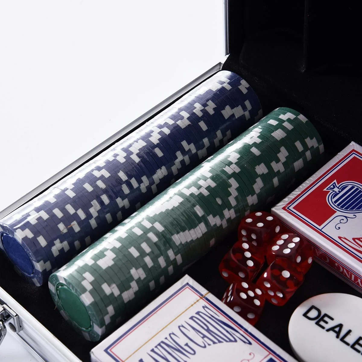 Pokerkoffer mit 200 Chips silber - 5