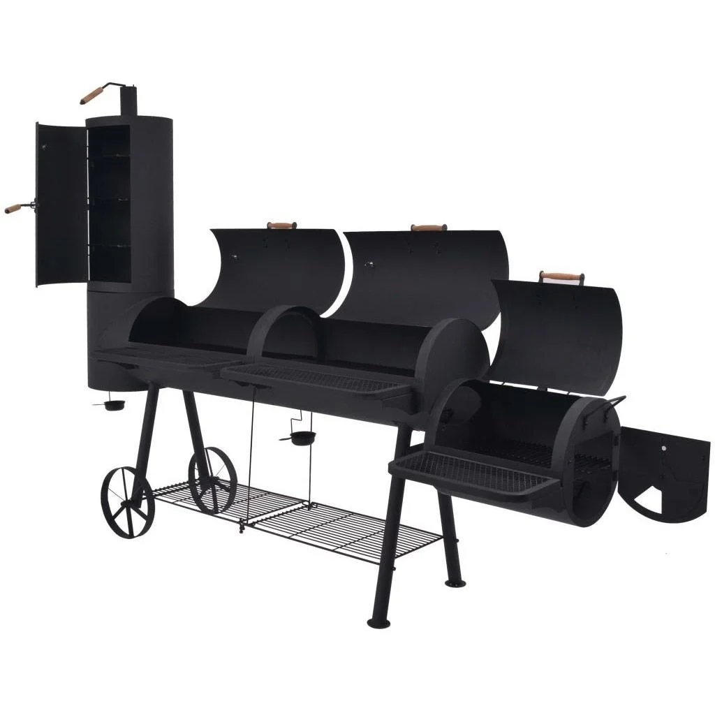 Holzkohlegrill mit unterer Ablage XXXL schwarz - 1