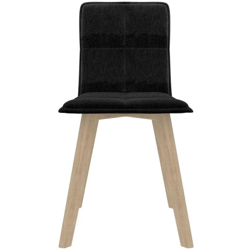 Esszimmerstühle 2 Stück Stoff schwarz - 1