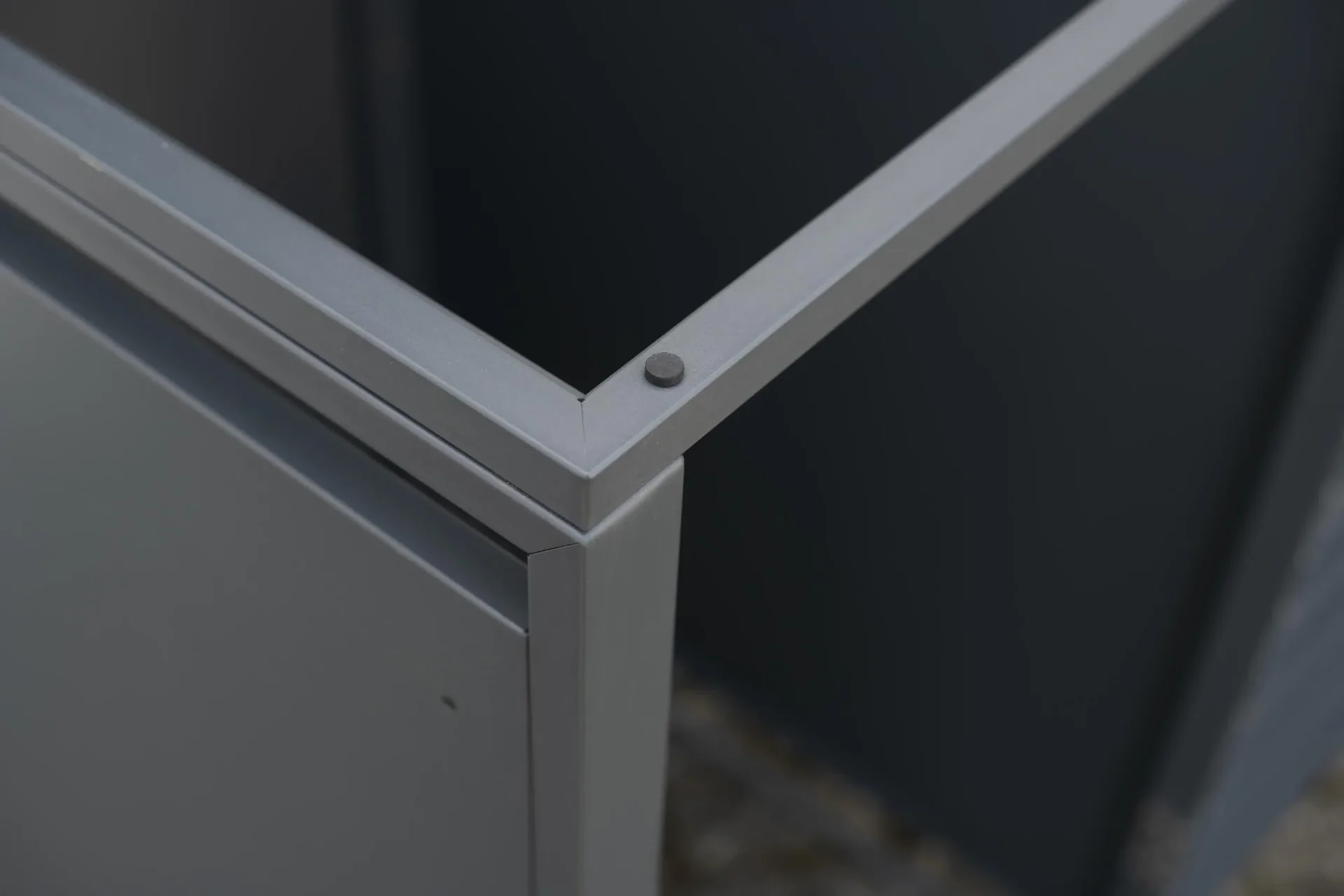 Mülltonnenbox 3-fach mit Deckel, Anthrazit - 6