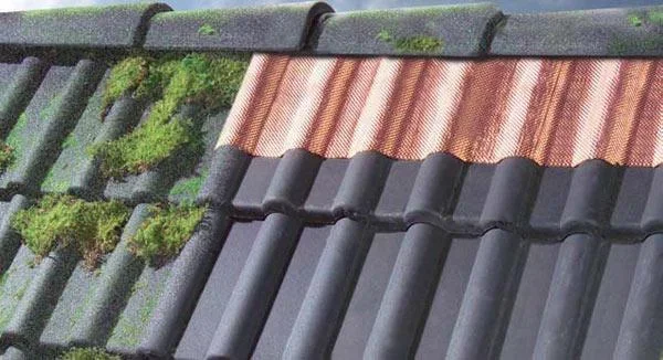 Dach-Reinigungsband, 5 Meter Rolle, Strukturiertes Kupferband. - 1