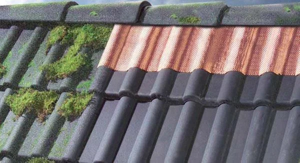 Dach-Reinigungsband, 5 Meter Rolle, Strukturiertes Kupferband. - 1
