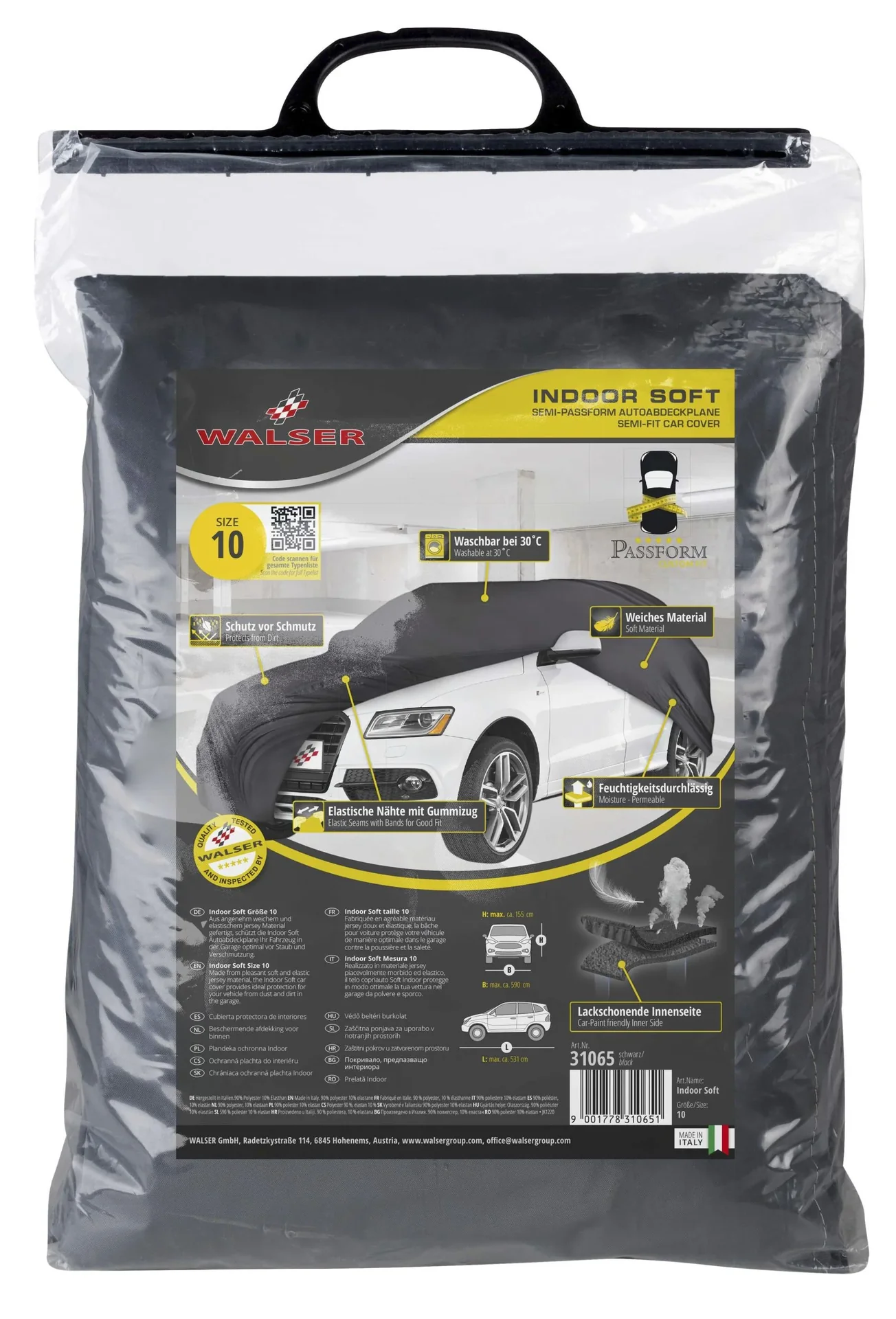 Autoabdeckplane indoor soft - Größe 10 - 531x590x155cm - PES - Elasthan - 6