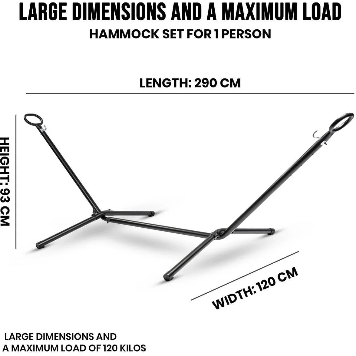 Pro Garden Standard für Hängematte - Metall - Schwarz - 0