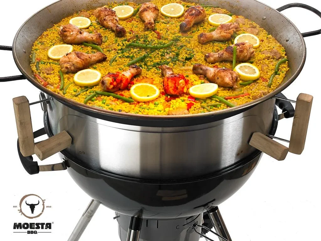 PAN BBQ Set - für Smokin Pizzaring: 47 / 50cm - die XXL Pfanne für Paelle, Reibekuchen und vieles mehr - 1