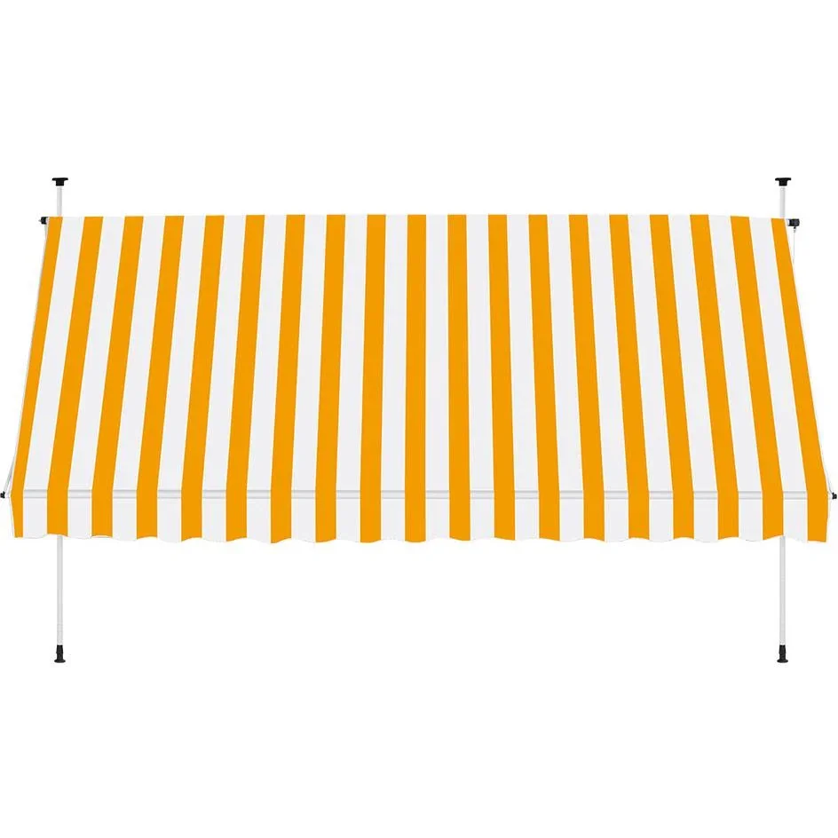 Klemmmarkise Gelb/Weiß 350cm - 7