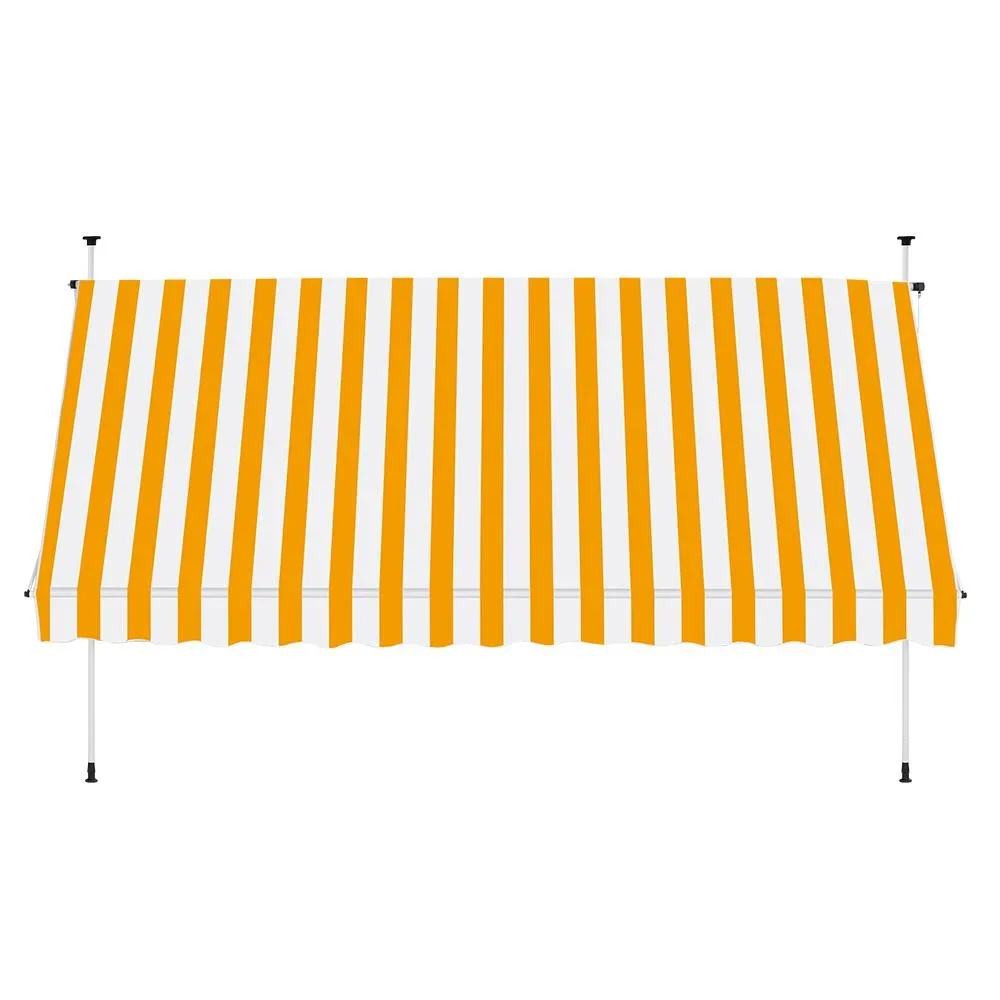 Klemmmarkise Gelb/Weiß 350cm - 8