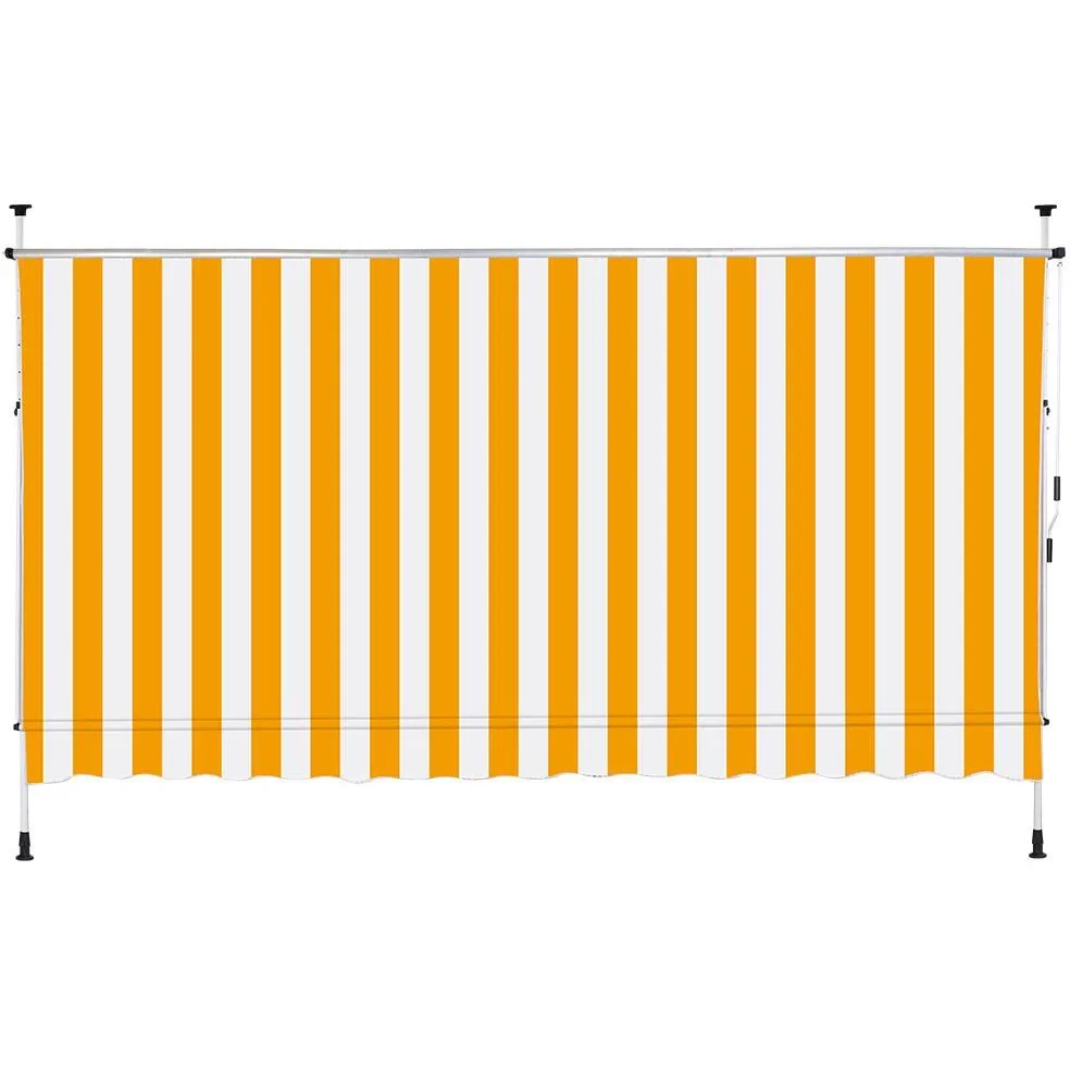 Klemmmarkise Gelb/Weiß 350cm - 10