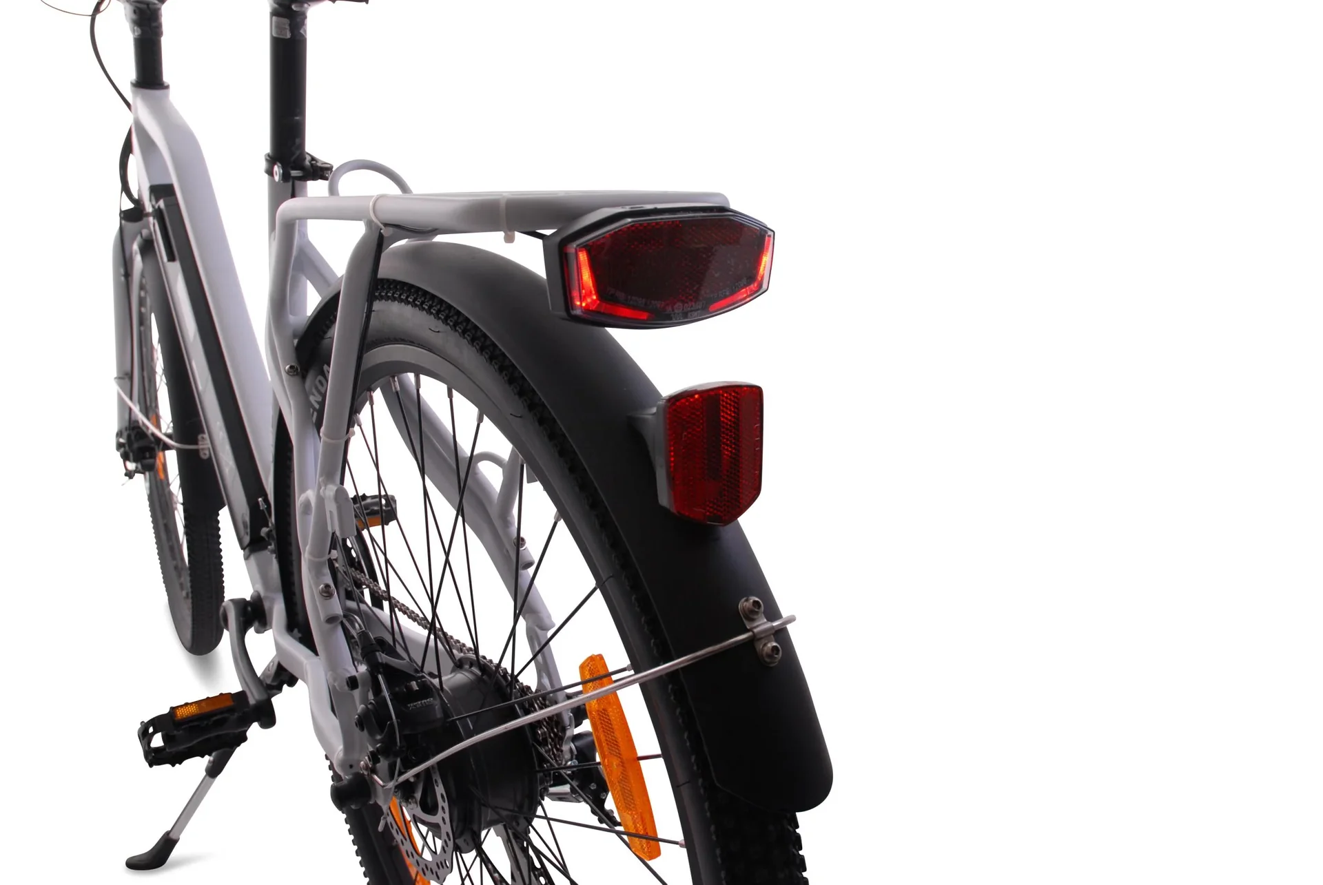 Damen Alu Elektro Trekking-Bike, 27,5 Zoll, Rahmenhöhe 44 cm, 21-Gang Kettenschaltung, weiß, " Voga Bianco " - 2