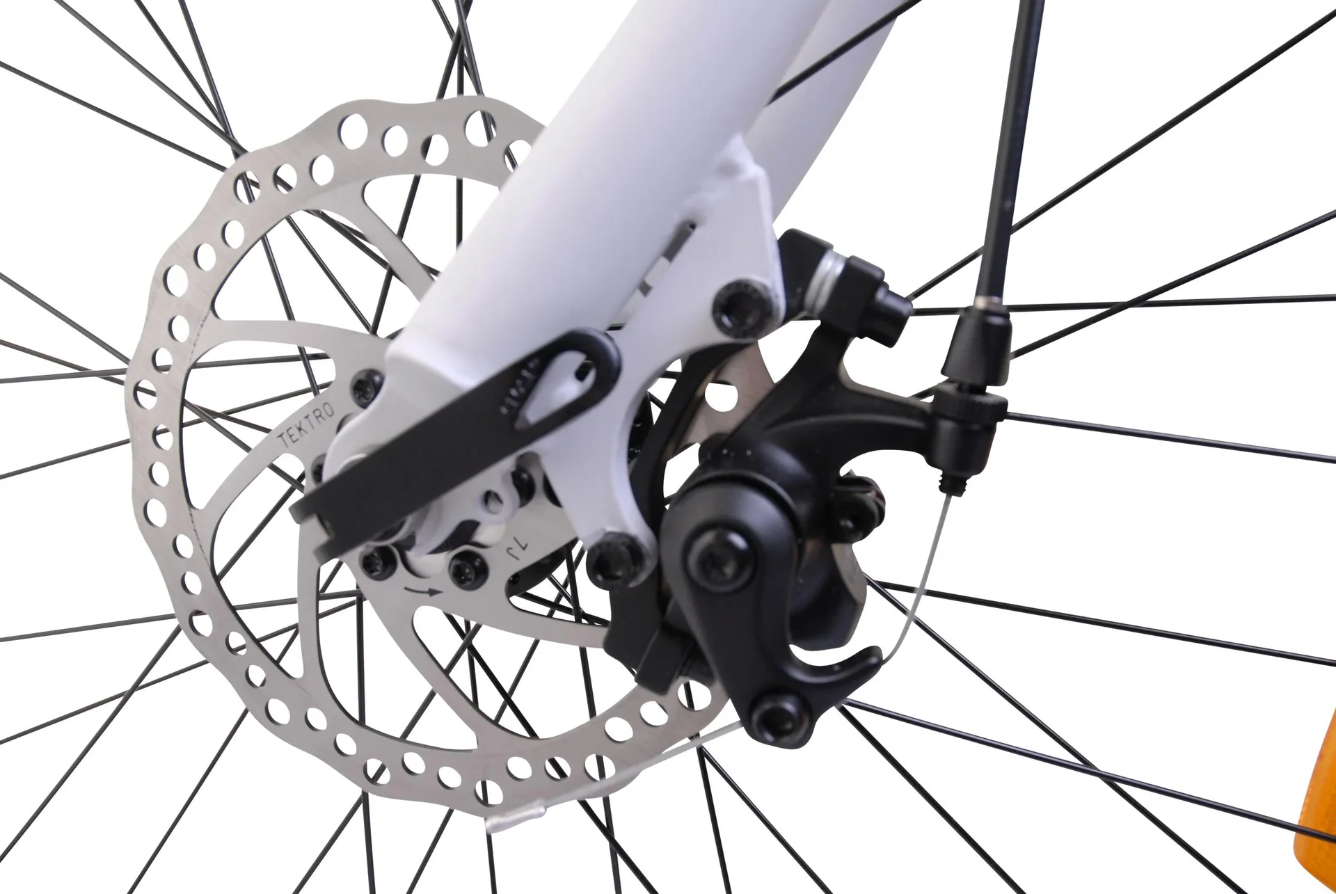 Damen Alu Elektro Trekking-Bike, 27,5 Zoll, Rahmenhöhe 44 cm, 21-Gang Kettenschaltung, weiß, " Voga Bianco " - 6