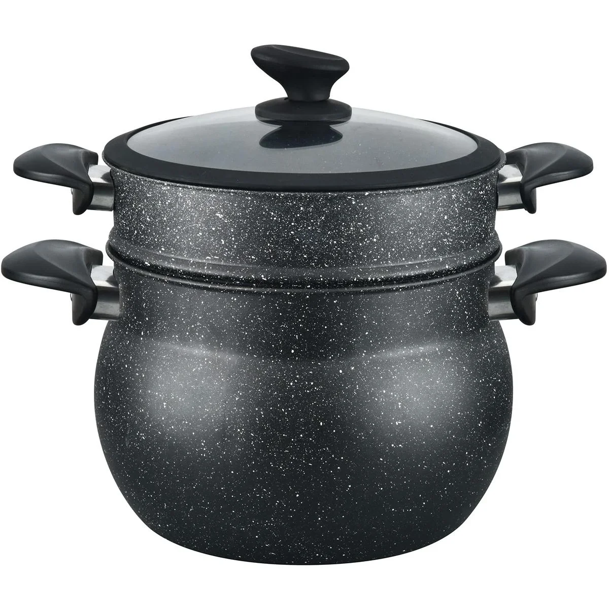 Couscous-Pfanne - 24cm - 8L - Schwarz - 2