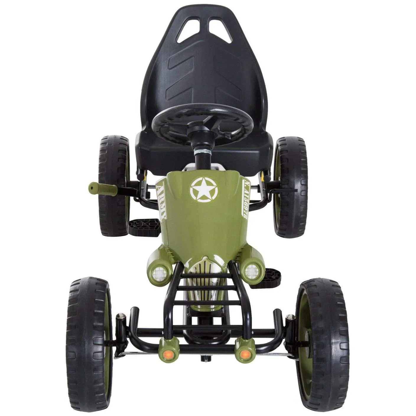 Tretauto Go Kart Tretfahrzeug ab 3 Jahre Grün 105 x 54 x 61cm - 1