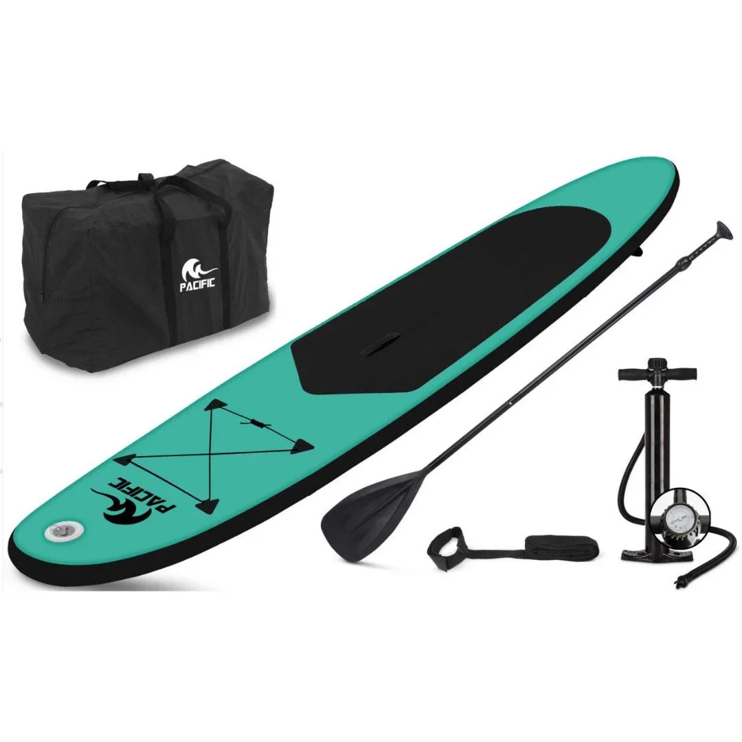 Pacific Ocean Green Sup Board mit FREE SUP Chair- Special Edition - 285 cm - 6 Stück- Grün - bis zu 100kg - 6