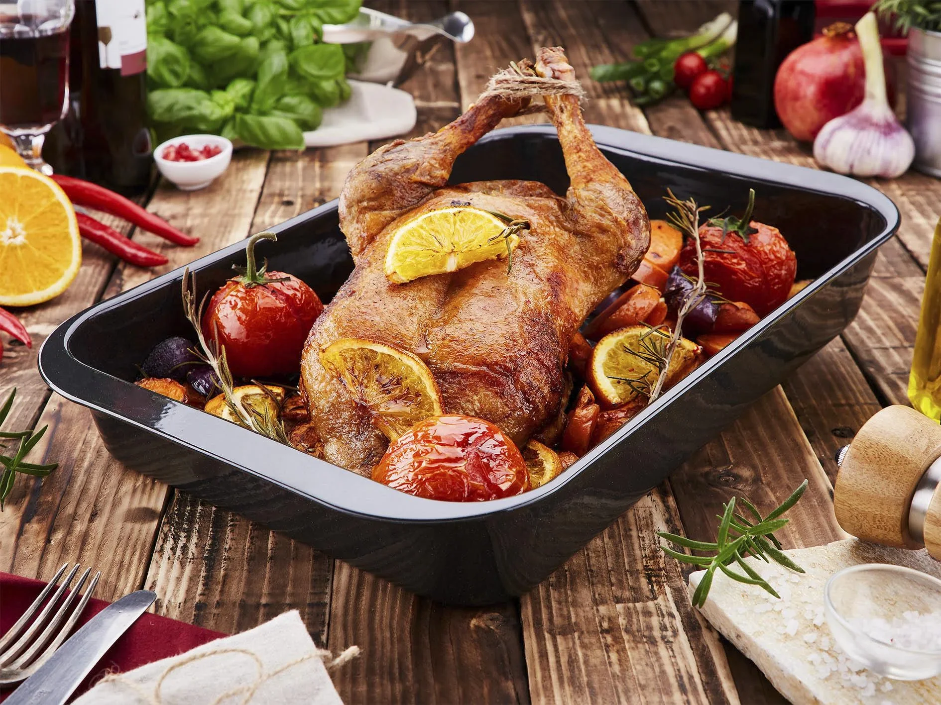 Bräter "Emaille" inklusive Rezeptbuch - 0